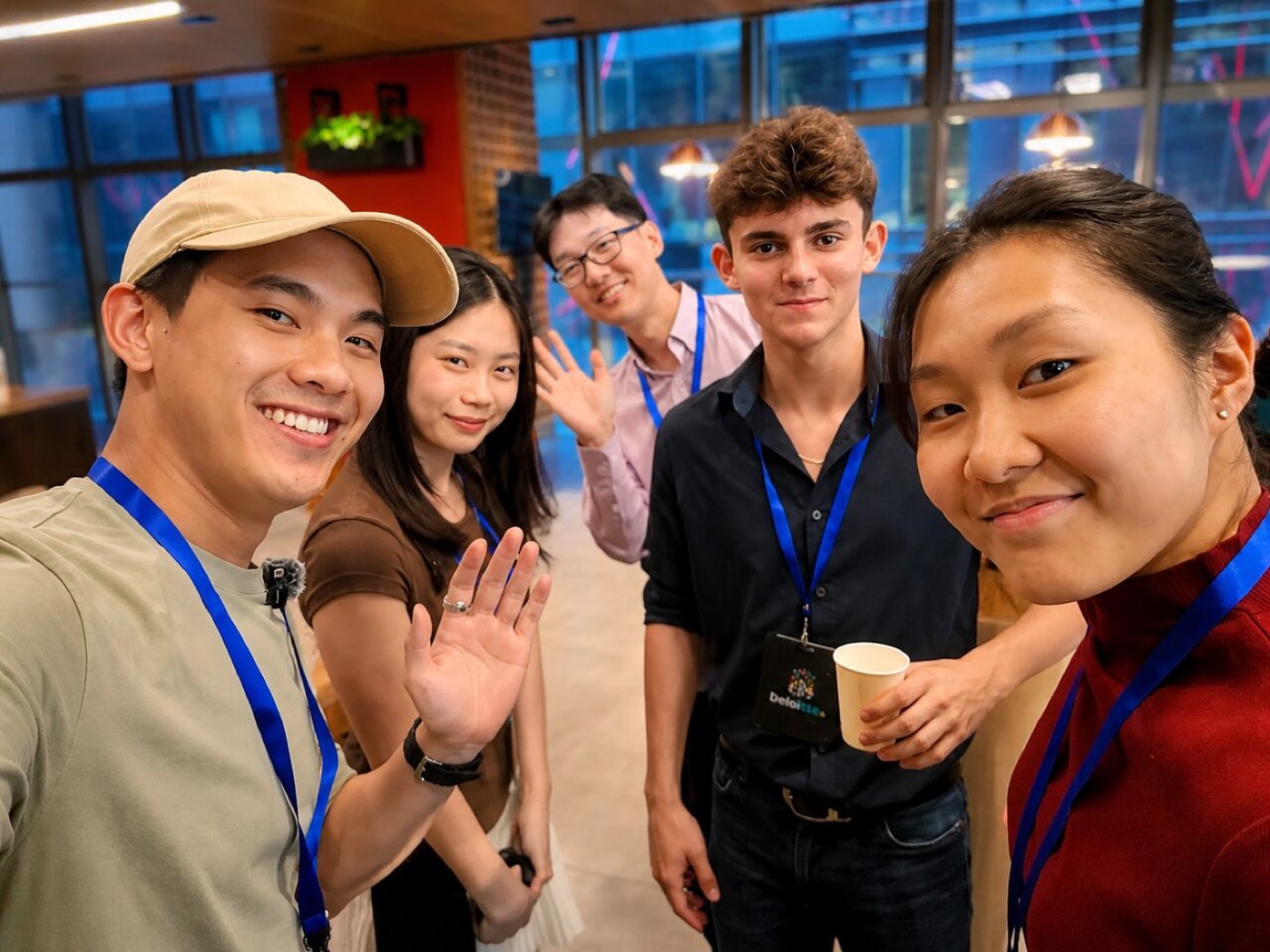Attendees posing together